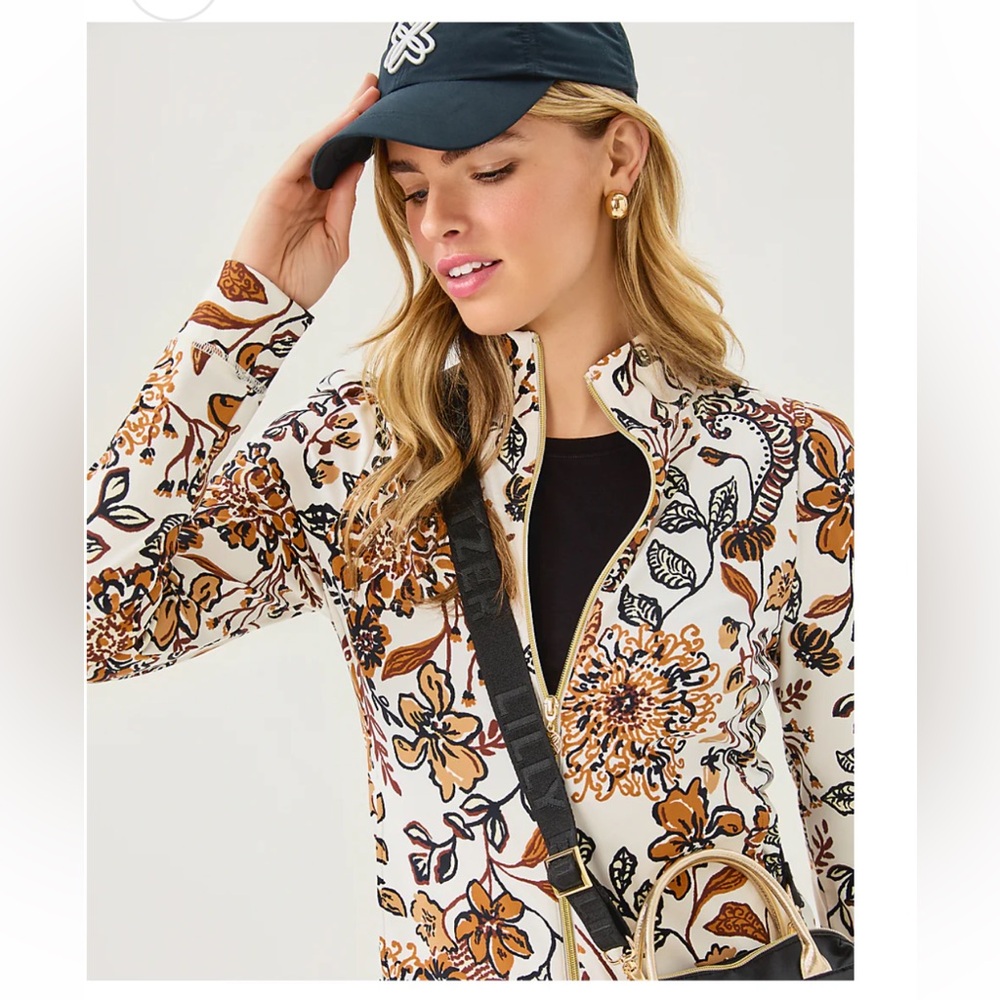 Lilly Pulitzer Caraway fill zip jacket - UPF 50 Excellent Condition
